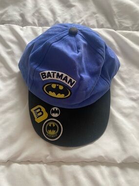 🔥3/25🔥 Batman Blue and Black Kids Cap with Yellow Logo Accents